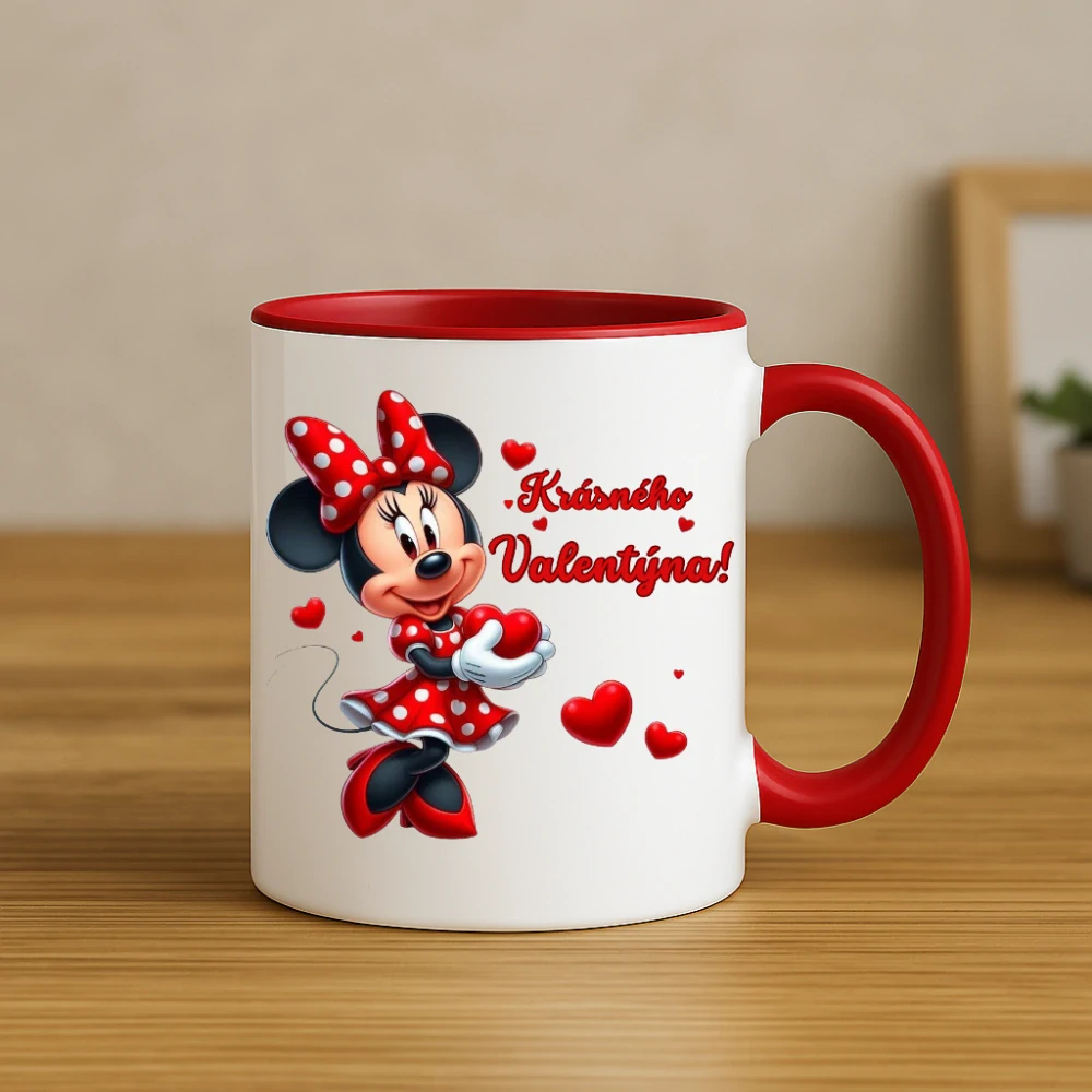 Hrnek – Minnie Mouse - Krásného Valentýna